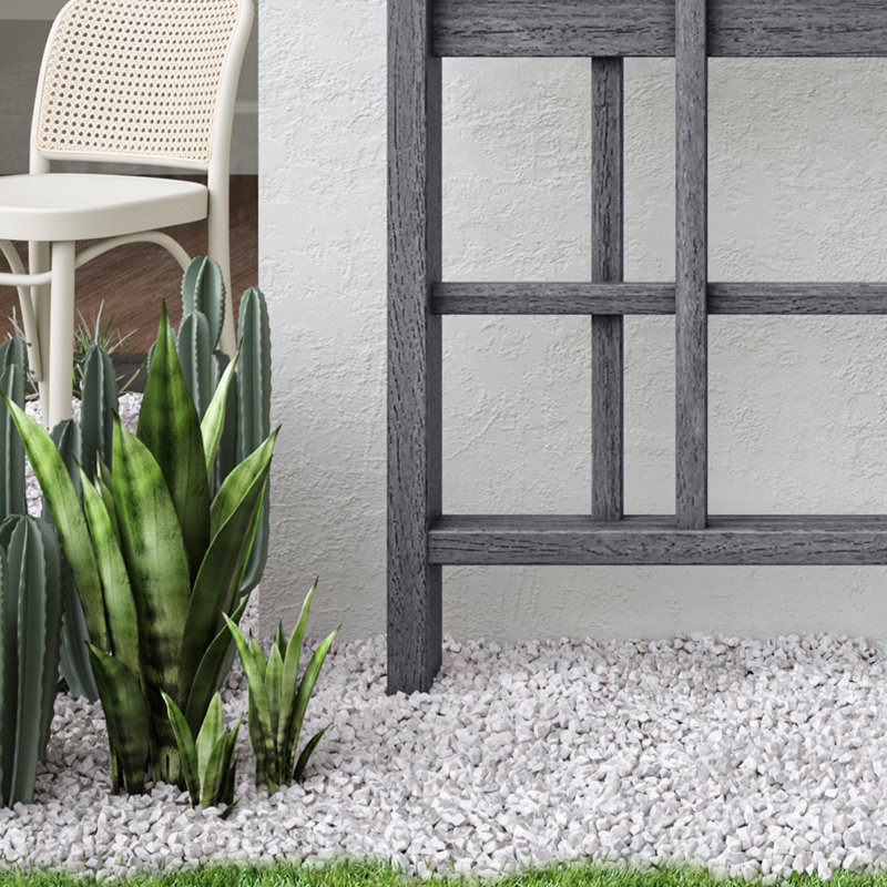 84'' Slate Gray Vinyl Lattice Panel Trellis