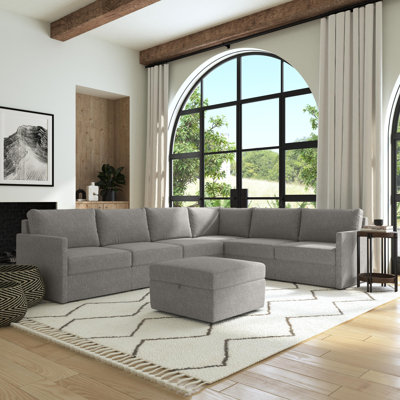 Canapé modulaire rembourré avec repose-pieds 6 pièces Flex