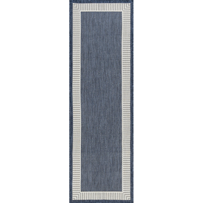 Garrettsville Striped Solid Color Flatweave Indoor / Outdoor Area Rug , Runner 2'3" x 7'3"