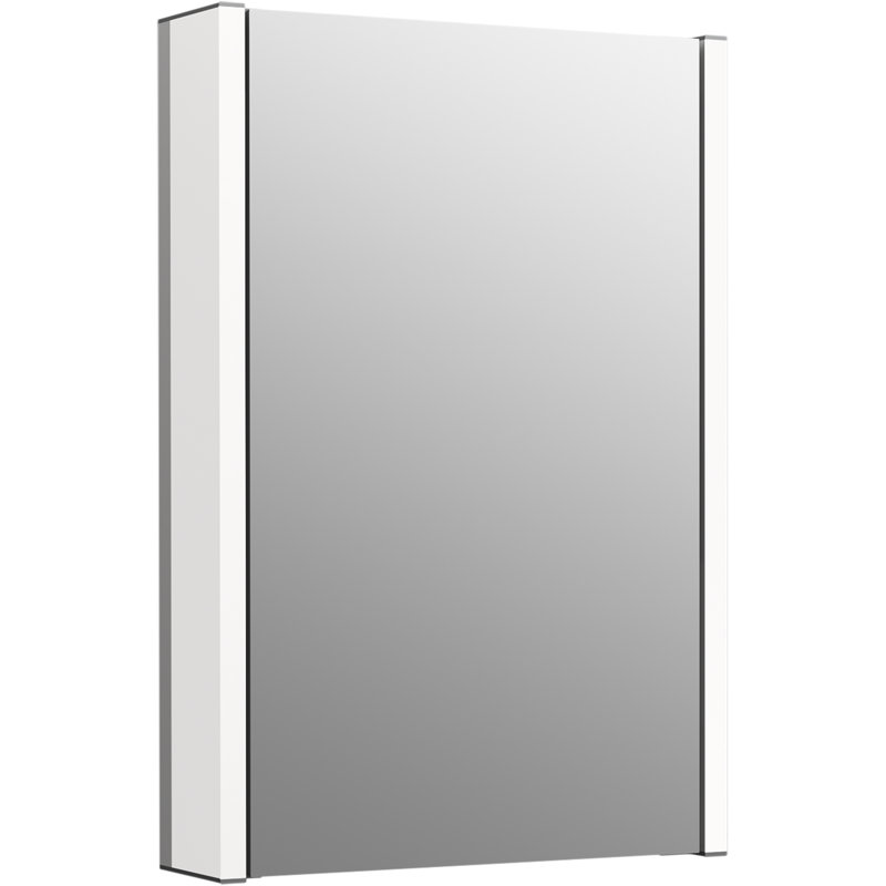 Maxstow Dark Anodized Aluminum LED Lighted Medicine Cabinet