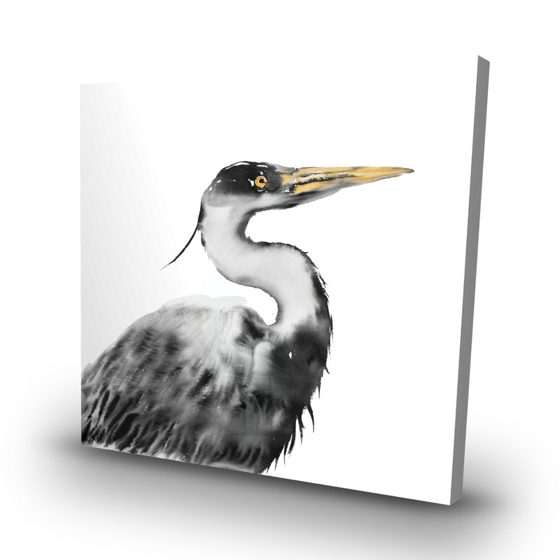 Great heron - 32"x32" art on canvas
