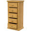 Chunky Solid Wood 51cm W 5 - Drawer Chest of Drawers