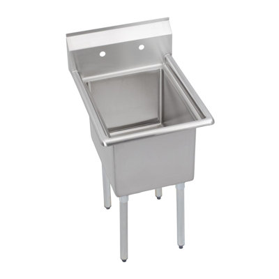Elkay Dependabilt Stainless Steel 23" X 29-13/16" X 44-3/4" 16 Gauge One Compartment Sink With Stainless Steel Legs