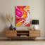 Art abstrait abstrait en métal orange 31-126072711