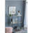 48.5x16.5x50" 3-layer metal coffee table with black gold mirror frame