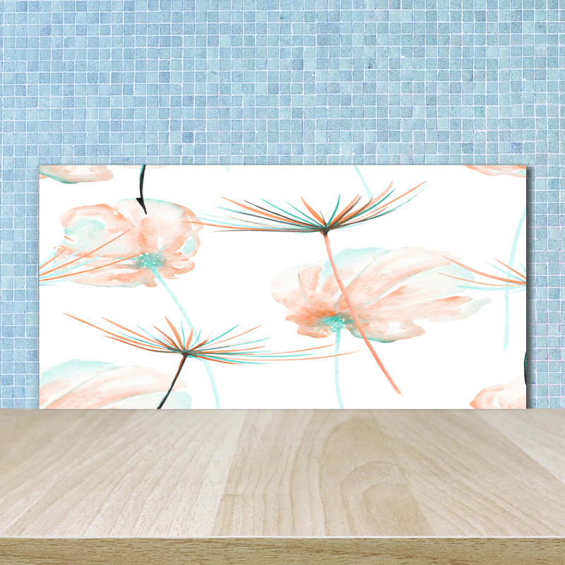 50cm W x 100cm L Glass Peel and Stick Panel