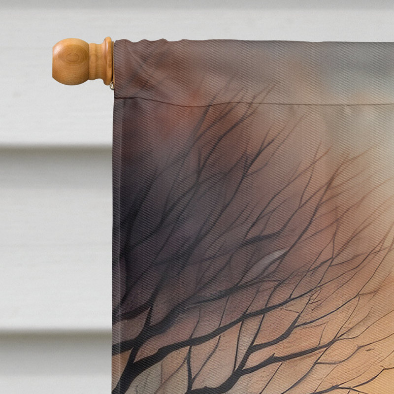 Drapeau de maison d'Halloween en polyester à double face H 40 po x l 28 po