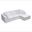 Canapé modulaire 108,3 po x 68,9 po - Canapé 4 pièces en velours côtelé moelleux gratuit pour salon, chambre à coucher, appartement, sans assemblage requis, blanc