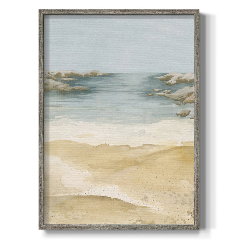 Tranquil Beach II, reproduction encadrée - bois massif, H 11 po x l 9 po