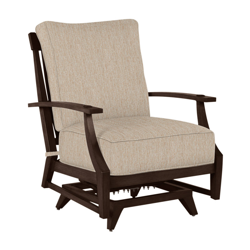 Croquet Aluminum Spring Lounge - Mahogany, Welt, Mahogany, Canvas Sand
