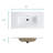 Integrated Ceramic Basin with Overflow Hole, Drain Assembly Not Included