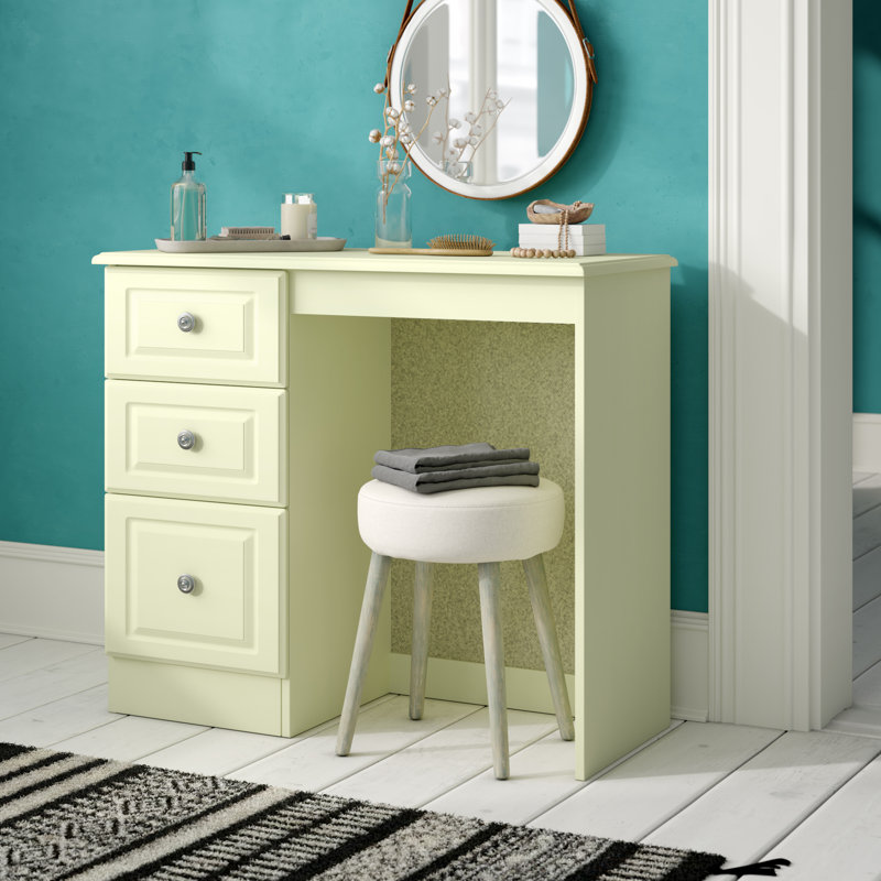 Fully Assembled Argyle Dressing Table, Cream