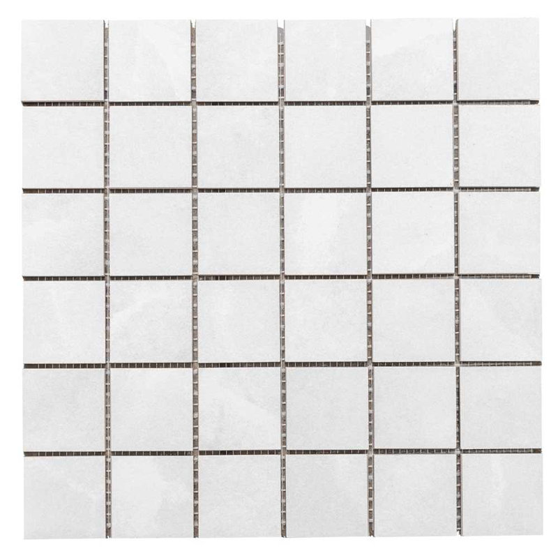 12" x 12" Porcelain Grid Wall & Floor Tile, White