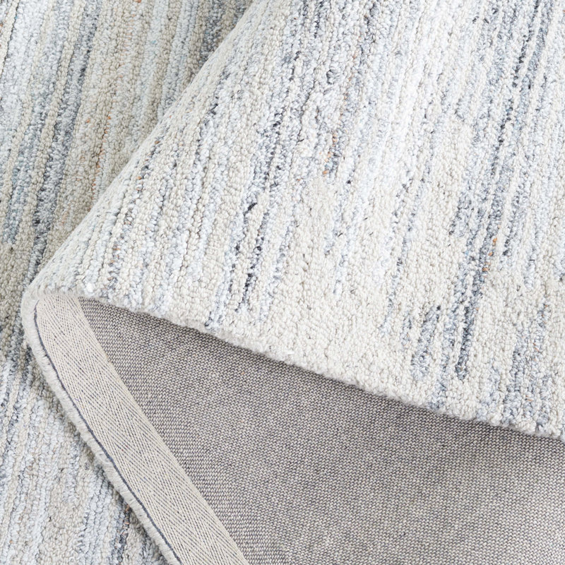 Tapis abstrait touffeté à la main Quintyn, Carré 6 pi