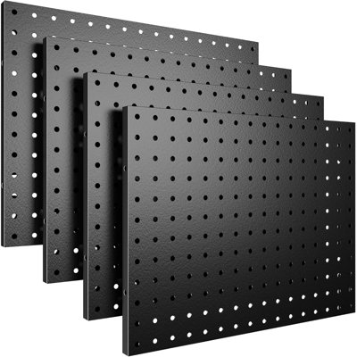 Ensemble de 4 panneaux perforés en métal noir