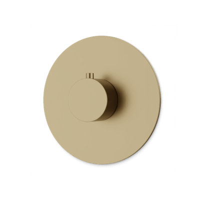 Ensemble de garniture de thermostat ronde en laiton satiné