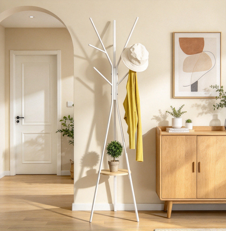 Freestanding 9 - Hook Coat Rack