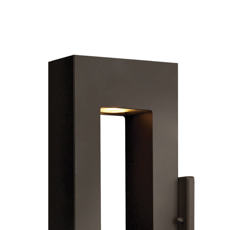 Large Wall Mount Lantern, Bronze, 16" H x 2.75" W x 6.5" D