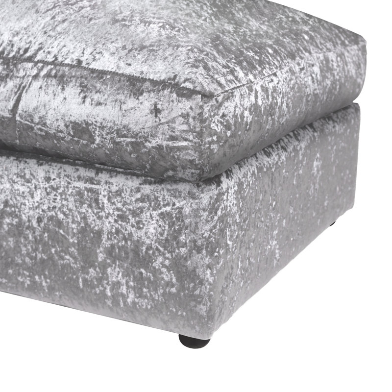 Romelia 3 - Piece Velvet Living Room Set, Silver, Right Hand