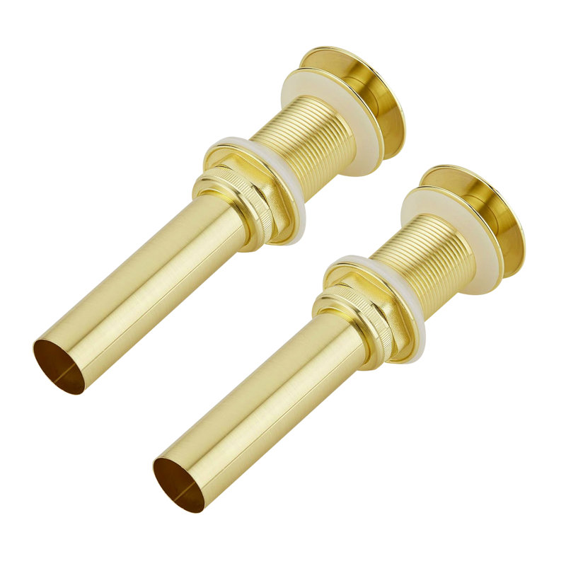Bathroom Sink Pop-Up Drain Without Overflow Vessel Sink,Stainless Steel,Two Pieces, Brushed Gold
