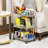 Clear 3 Tier Rolling Utility Cart with Wheels