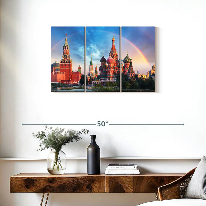 Kremlin et place rouge de Moscou, H 20 po x l 33 po