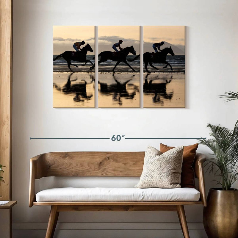 Sirci, course de chevaux en Islande, H 28 po x l 45 po