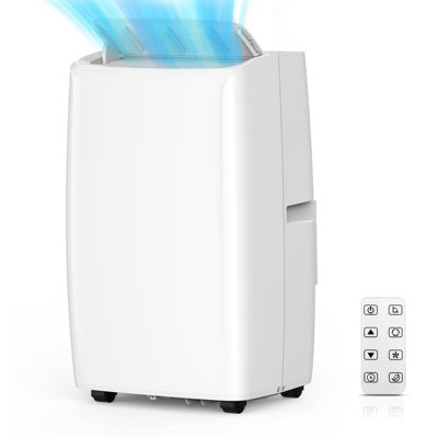 Climatiseur portatif 3 en 1 14 000 BTU, unité CA silencieuse avec déshumidificateur et ventilateur pour 450-750 pieds carrés Pi. Pièces, paquet de 2
