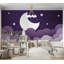 Papier peint pour enfants, lune abstraite mauve-1099790559