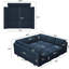 Canapé-lit modulaire réversible en velours Wylodene-86830881