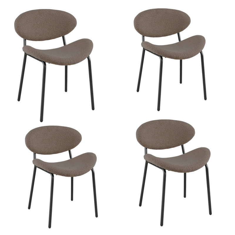 Reimer Upholstered Dining Chair, 4 Pieces, Brown
