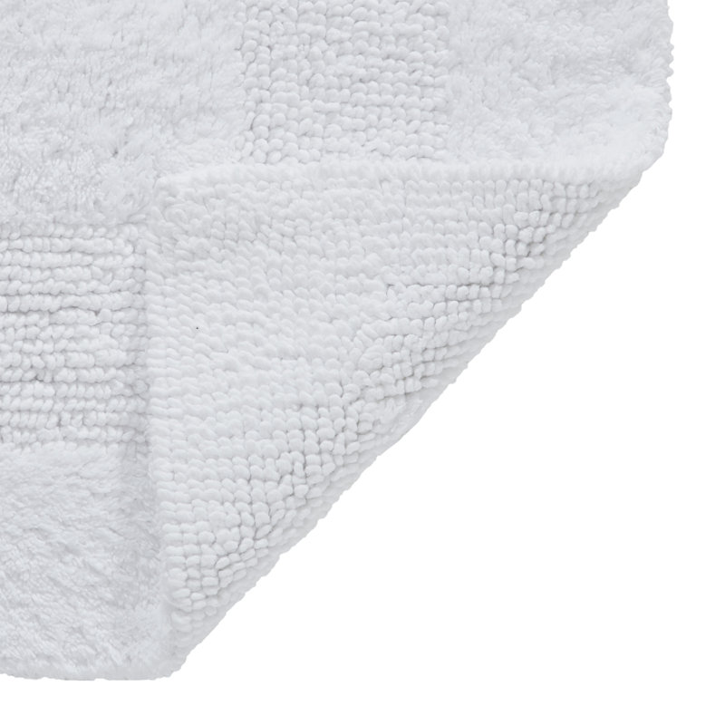 Baignoire en coton filé à anneaux Jessica Ebern Designs Home Jessica, Blanc brillant, Simple - L 20 po x l 32 po