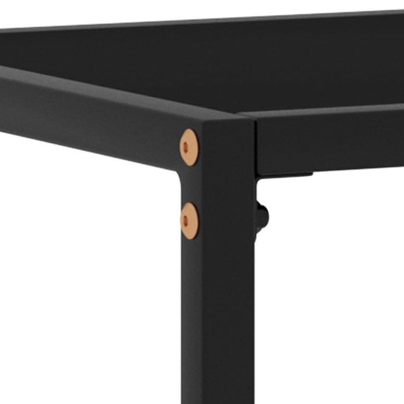 Console en verre trempé, Noir, H 29,53 po x l 31,5 po x P 13,78 po, Without Feet