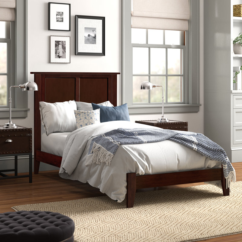 Troutville Solid Wood Standard Bed, Walnut, Twin XL