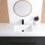 Lavabo de salle de bain rectangulaire encastré en porcelaine blanche 24 po avec trop-plein pour salle de bain moderne