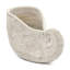 Pot à fleurs 11,5X6,7X7,7 "sable et ciment Nautilus avec finition texturée beige-1772422500
