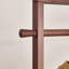 Portemanteau autoportant en bois massif avec roulettes et panier de rangement 19,68 po x 15,75 po x 70,87 po