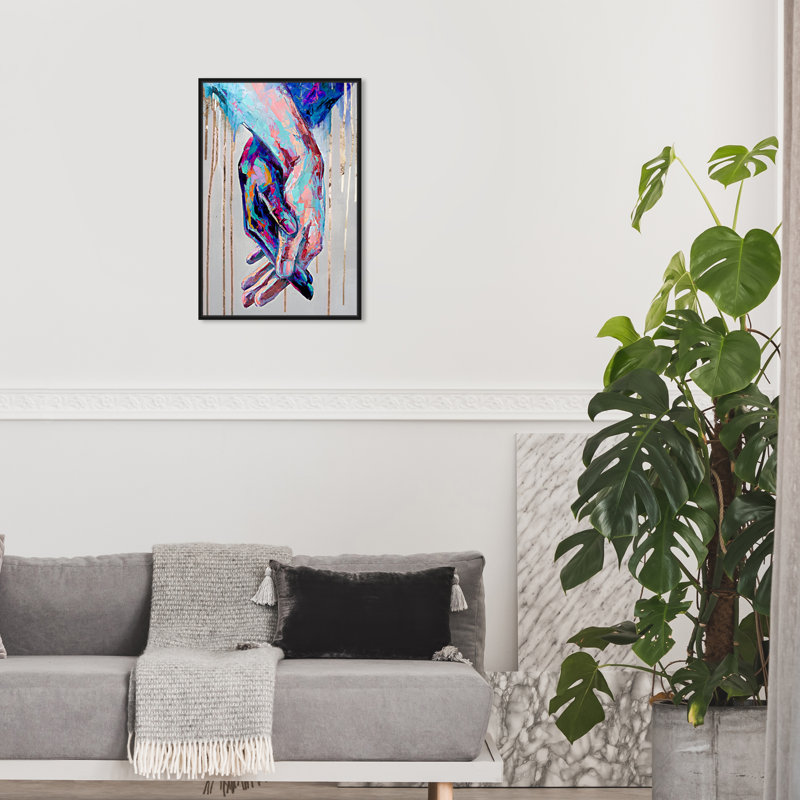 " Always Together " by Oliver Gal, 24" H x 16" W, Framed Print, Black