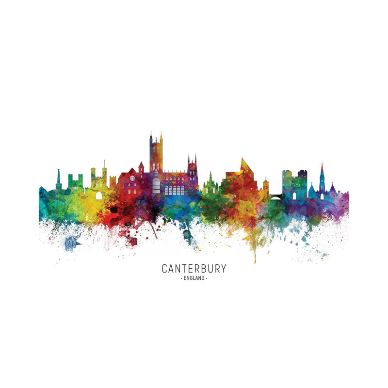Canterbury England Skyline by Michael Tompsett - Wrapped Canvas Print, 152.5 cm H x 101.5 cm W