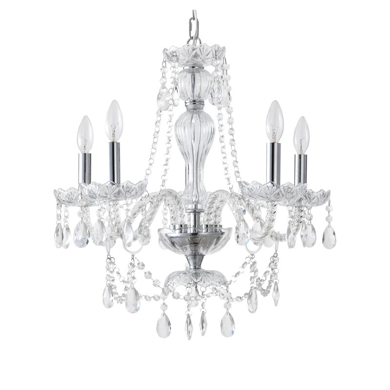 Claudette 5 - Light Candelabra Crystal Chandelier