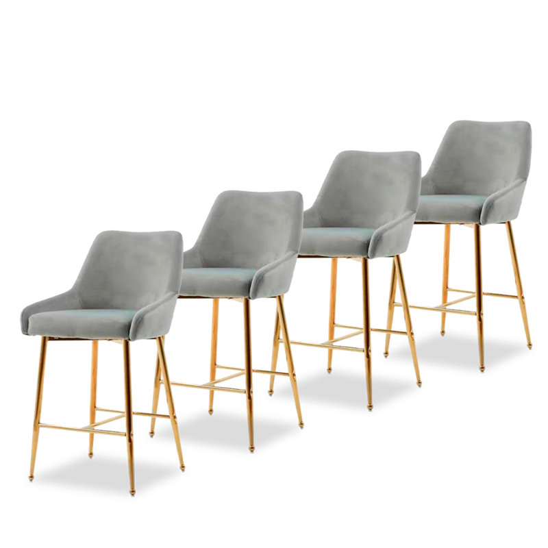 Tabouret de comptoir 25,5 po, gris