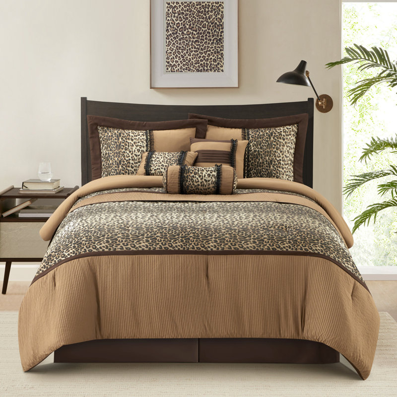 Briand Animal Print 7 Piece Comforter Set, Cal. King Comforter + 6 Additional Pieces
