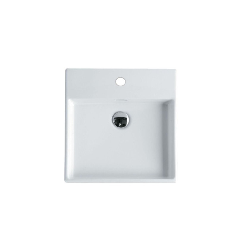 Plain 17.7'' L Bathroom Sink, Single Hole