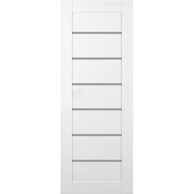 Dalle de porte intérieure en bois givré Elba, 17,75 po x 95,24 po, Blanc neige