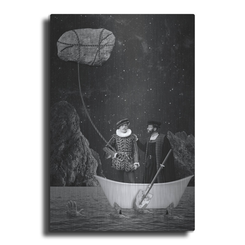 Winston Porter «Drifting Away» par Elo Marc, art mural en métal, H 36 po x l 24 po