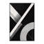 Tapis géométrique moderne et contemporain lavable à la machine - noir-669729570