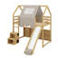 Lit mezzanine simple en forme de maison avec tente-1129951027