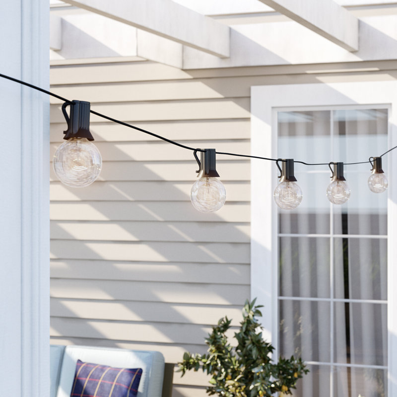 Henleaze Outdoor 25 - Bulb 25'' Plug-in Globe String Light, Black