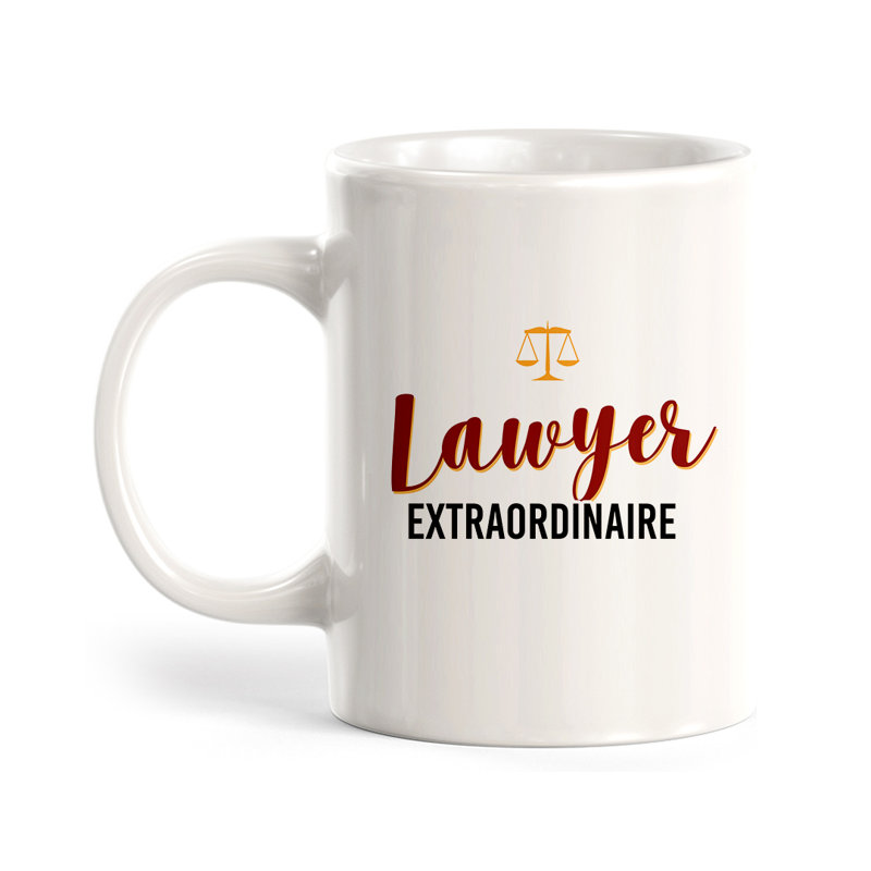 Tasse à café Tara Lawyer Extraordinaire, Ensemble de verres à lait, Céramique