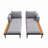 Modern Outdoor Daybed Patio Metal Daybed-925250584-925250587